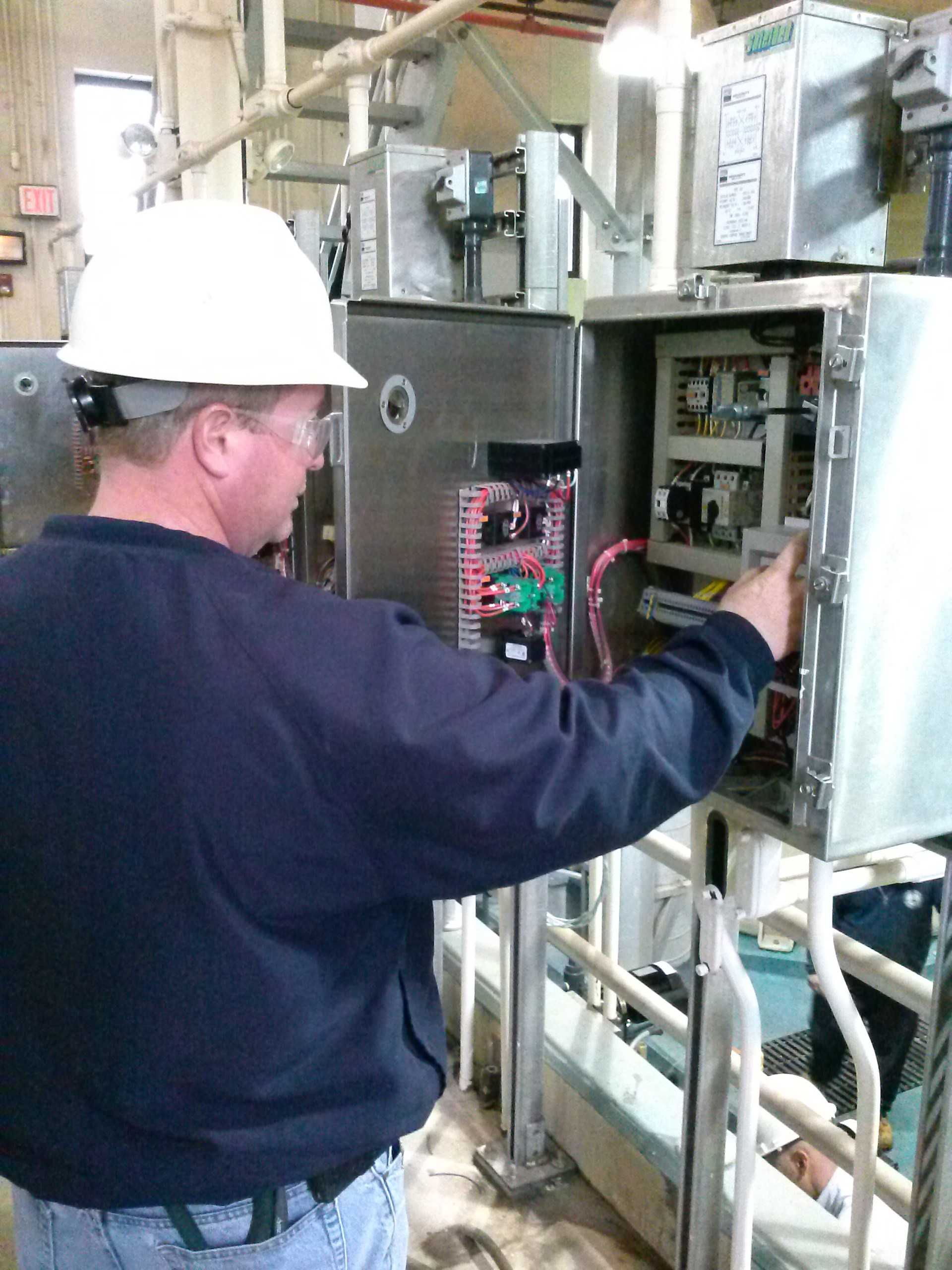 Francis Lavan in the workshop